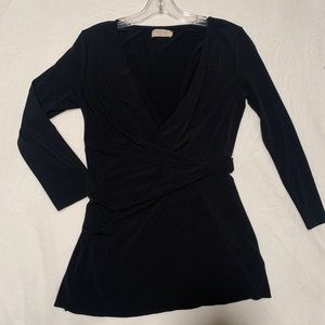Black Velvet Brand Waist-Defining Top